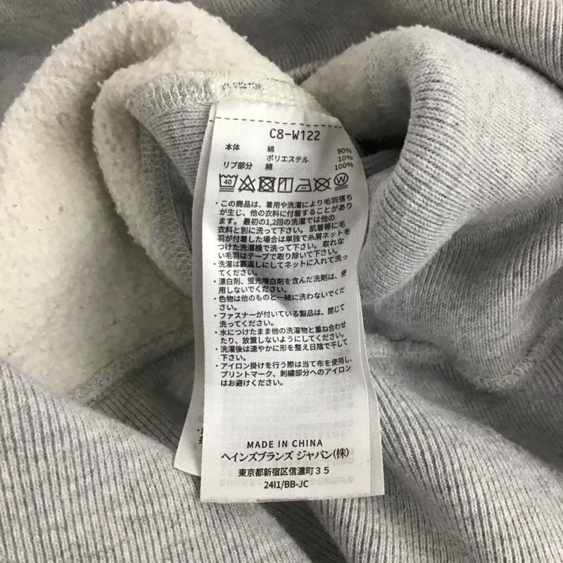 チャンピオン Champion パーカー 長袖 ジップアップパーカー 長袖パーカー カジュアルジャケット XL ロゴ、文字 灰 / グレー /  メンズ USED 古着 中古 10145497