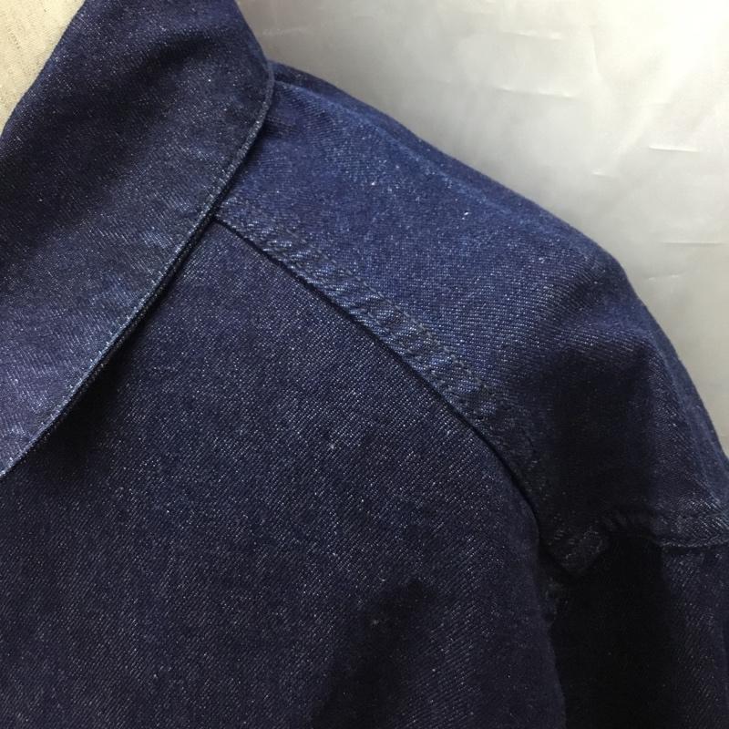 ジョイントワークス JOINT WORKS ジャケット、上着 ジャケット、ブレザー デニムジャケット カラージャケット 長袖ジャケット ブルゾン S 無地 インディゴ / インディゴ /  メンズ USED 古着 中古 10121693