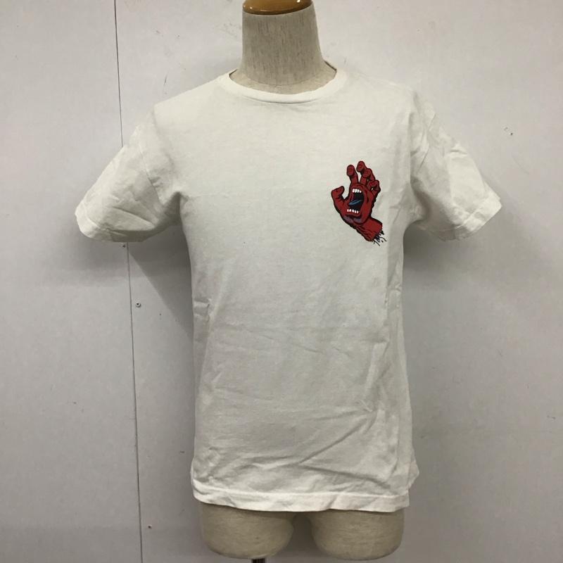 サンタクルーズ SANTA CRUZ Tシャツ 半袖 半袖Tシャツ プリントTシャツ クルーネックカットソー L プリント 白 / ホワイト /  メンズ USED 古着 中古 10124951
