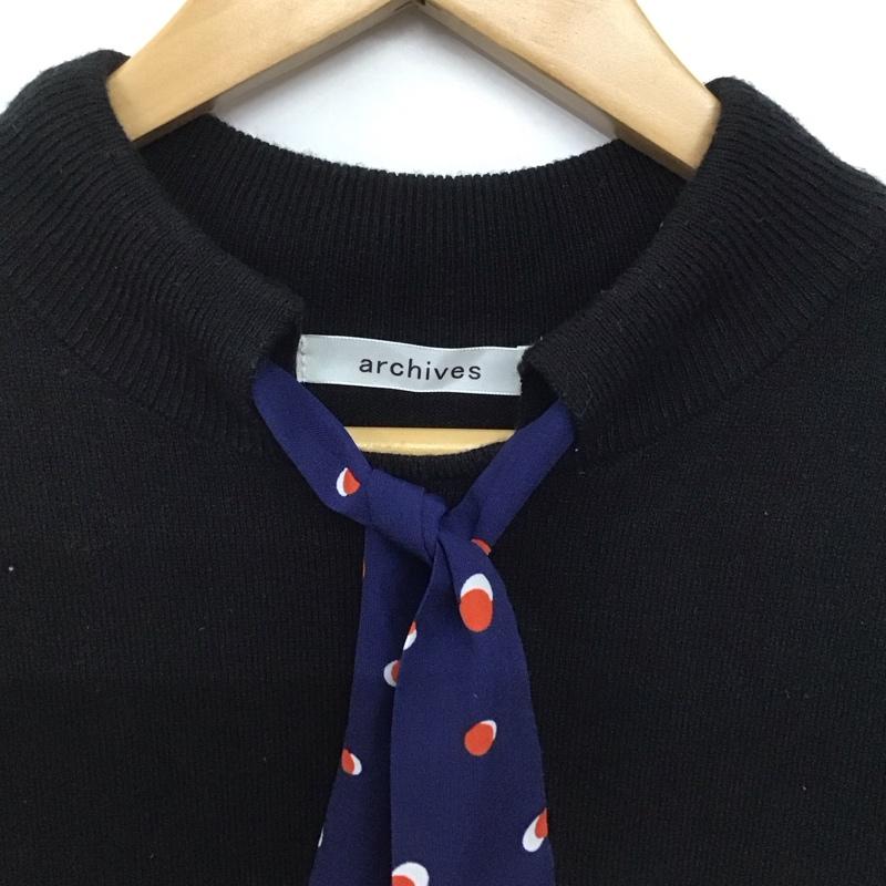 アルシーヴ archives ニット、セーター 長袖 M 無地 黒 / ブラック /  レディース USED 古着 中古 10142748