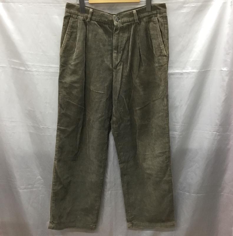 古着 USED パンツ ワークパンツ、ペインターパンツ コーデュロイパンツ ワイドパンツ ストレートパンツ カジュアルパンツ 32インチ 無地 茶 / ブラウン /  メンズ USED 古着 中古 10115627