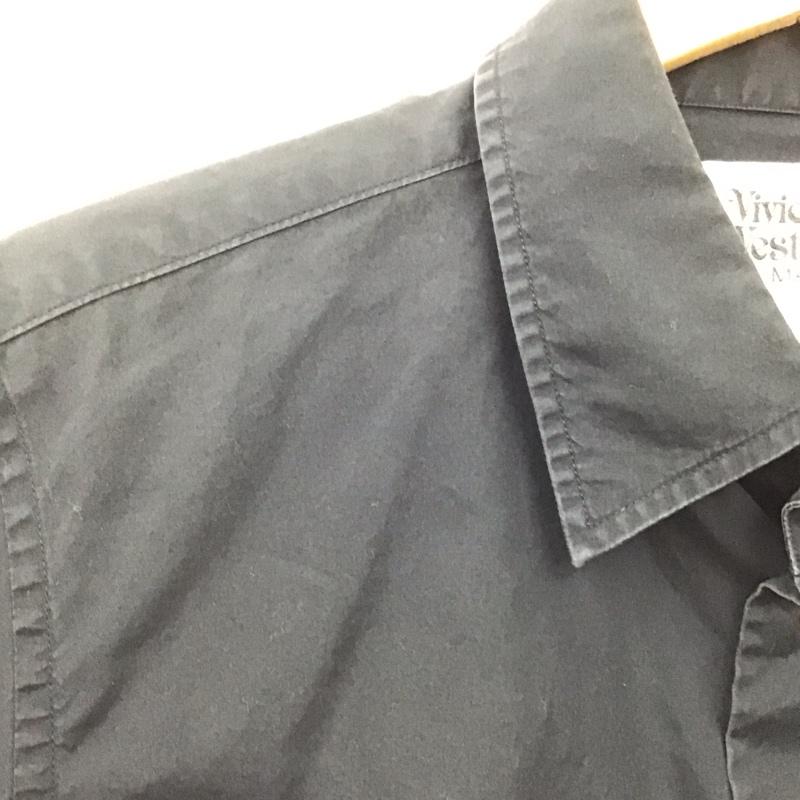 ヴィヴィアンウエストウッドマン Vivienne Westwood MAN シャツ、ブラウス 半袖 半袖シャツ 無地シャツ カラーシャツ 48 ロゴ、文字 黒 / ブラック /  メンズ USED 古着 中古 10130340