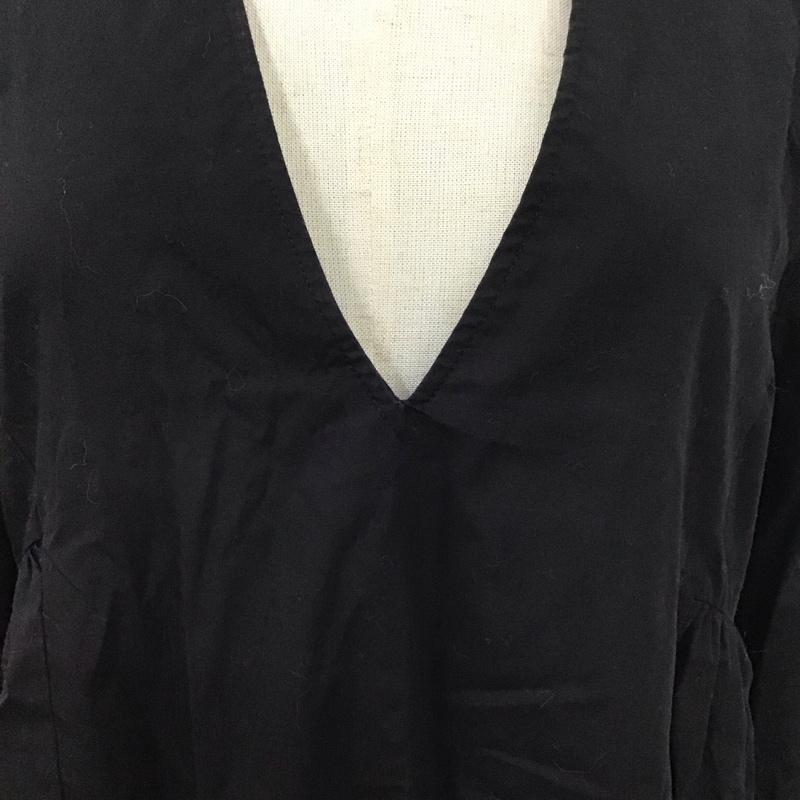 ザラ ZARA ワンピース ロングスカート 3198 045 800 Vネック XS 無地 黒 / ブラック /  レディース USED 古着 中古 10114240