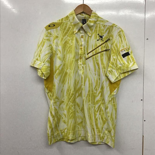 オークリー OAKLEY ポロシャツ 半袖 半袖ポロシャツ カラーシャツ 半袖カットソー ボタンダウン XL プリント マルチカラー / マルチカラー /  メンズ USED 古着 中古 10137523
