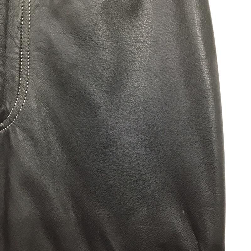 ジャンポールゴルチエ Jean Paul Gaultier パンツ ワークパンツ、ペインターパンツ レザーパンツ ワイドパンツ カジュアルパンツ カウレザーパンツ 48 無地 黒 / ブラック /  メンズ USED 古着 中古 10149759