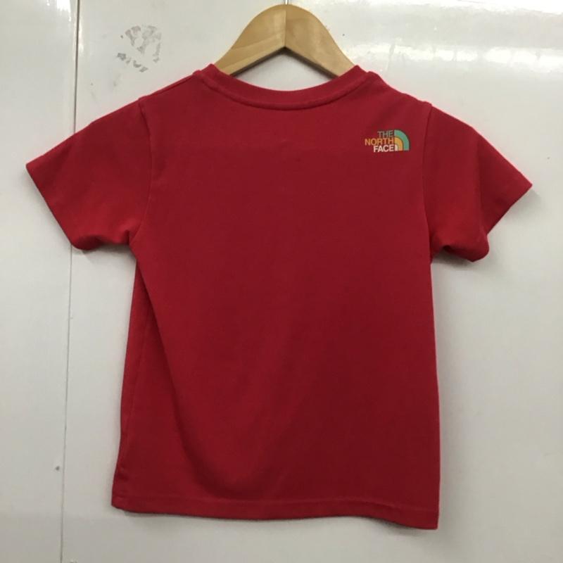 ザノースフェイス THE NORTH FACE Tシャツ 半袖 半袖カットソー プリントTシャツ クルーネックカットソー 130cm ロゴ、文字 赤 / レッド /  ボーイズ USED 古着 中古 10124131