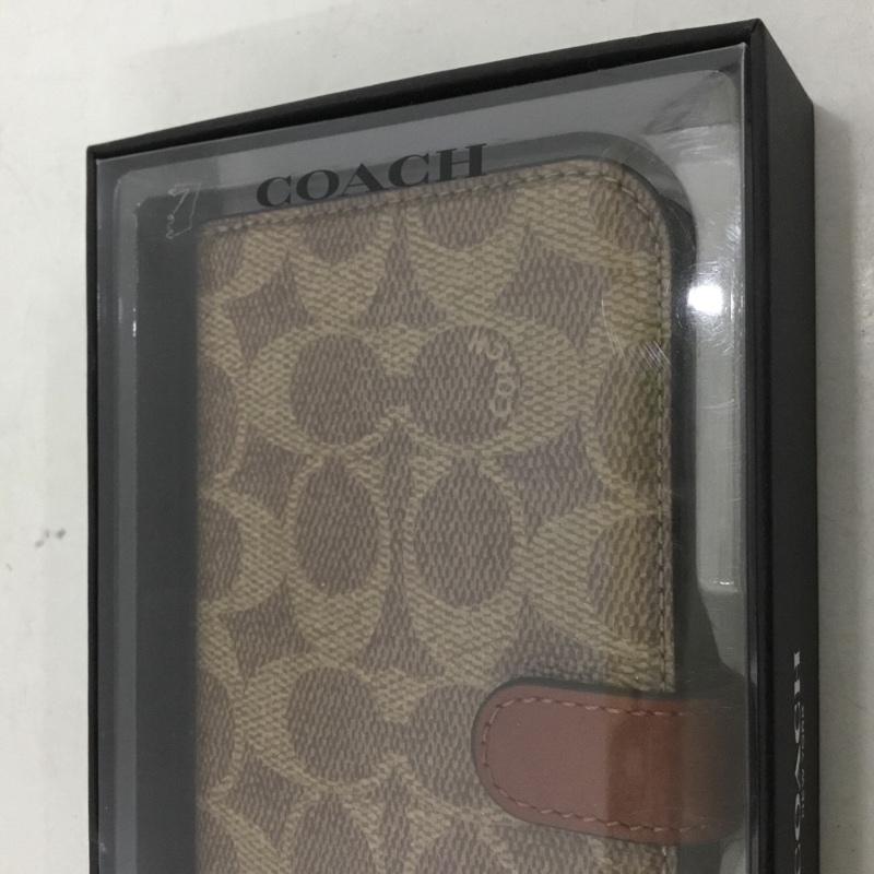 コーチ COACH ファッション小物 ファッション小物 CIPH-122-SCTAN 手帳型 iPhoneケース iPhone 14 Plus Folio Case ロゴ、文字 茶 / ブラウン / X ベージュ / ベージュ /  レディース USED 古着 中古 10138332