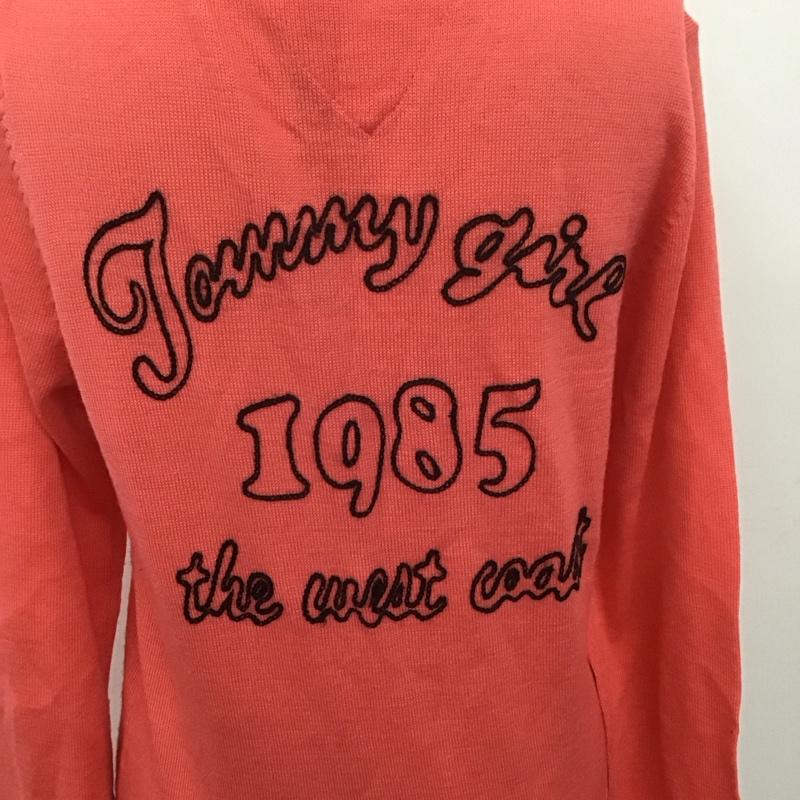 トミーガール tommy girl ニット、セーター 長袖 22-4231206-820 バック刺繍 クルーネック M ロゴ、文字 桃 / ピンク /  レディース USED 古着 中古 10107554