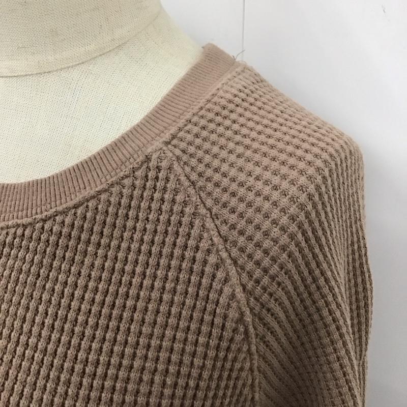 ローリーズファーム LOWRYS FARM ワンピース ロングスカート LF719002AD ワッフル 長袖 FREE 無地 茶 / ブラウン /  レディース USED 古着 中古 10116929