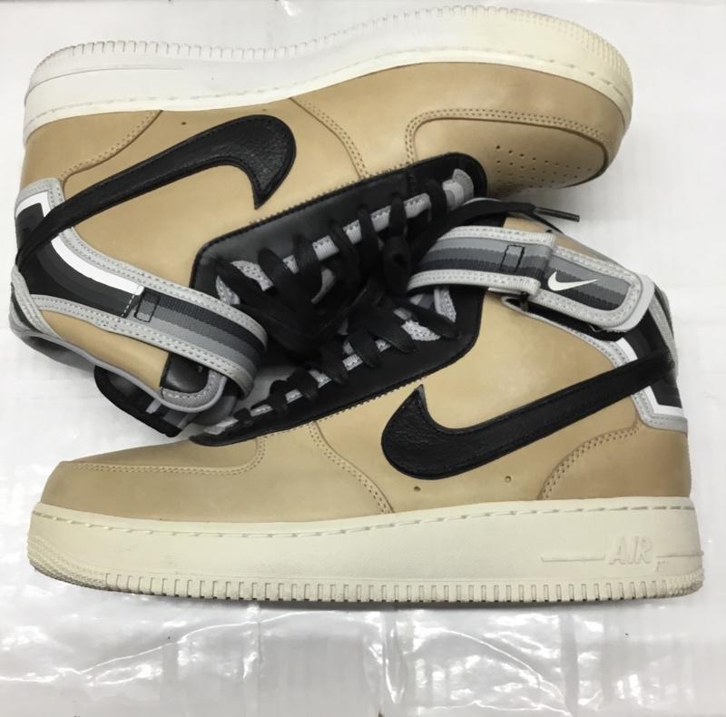 ナイキ NIKE スニーカー スニーカー 677130-200 AIR FORCE 1 MID SP TISCI RICCARDO Tisci 28cm 箱有 28.0cm ワンポイント ベージュ / ベージュ / X 黒 / ブラック / X 灰 / グレー /  メンズ USED 古着 中古 10106870