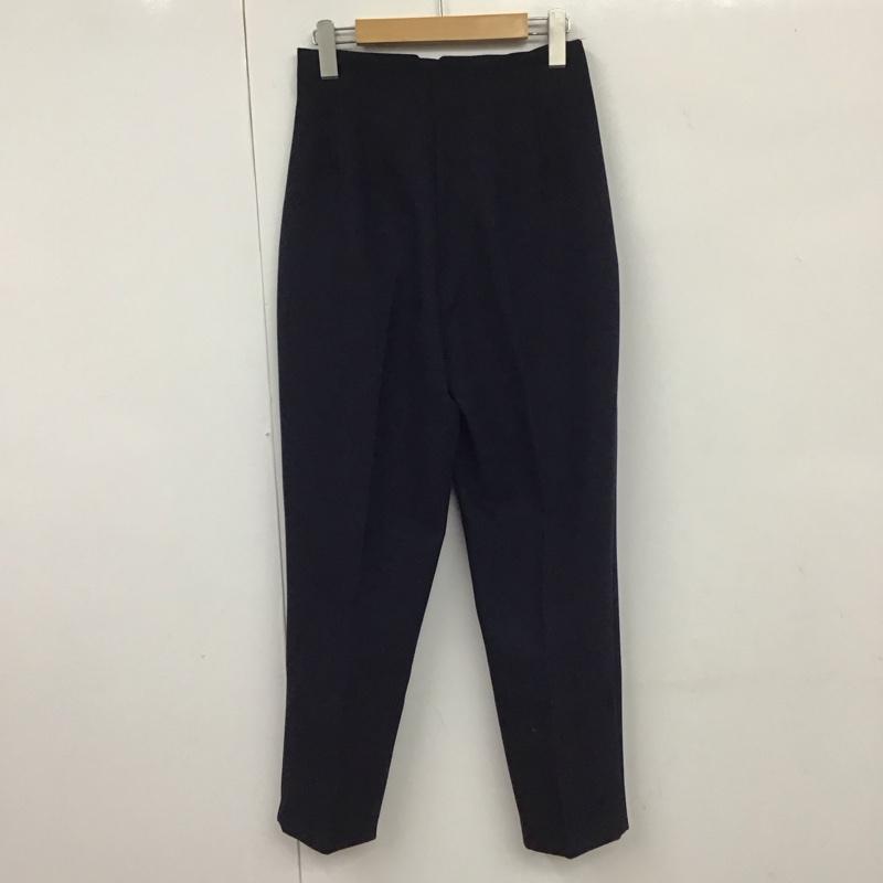 ザラ ZARA パンツ スラックス 1608/032/401 ハイウエストパンツ XS 無地 紺 / ネイビー /  レディース USED 古着 中古 10131193