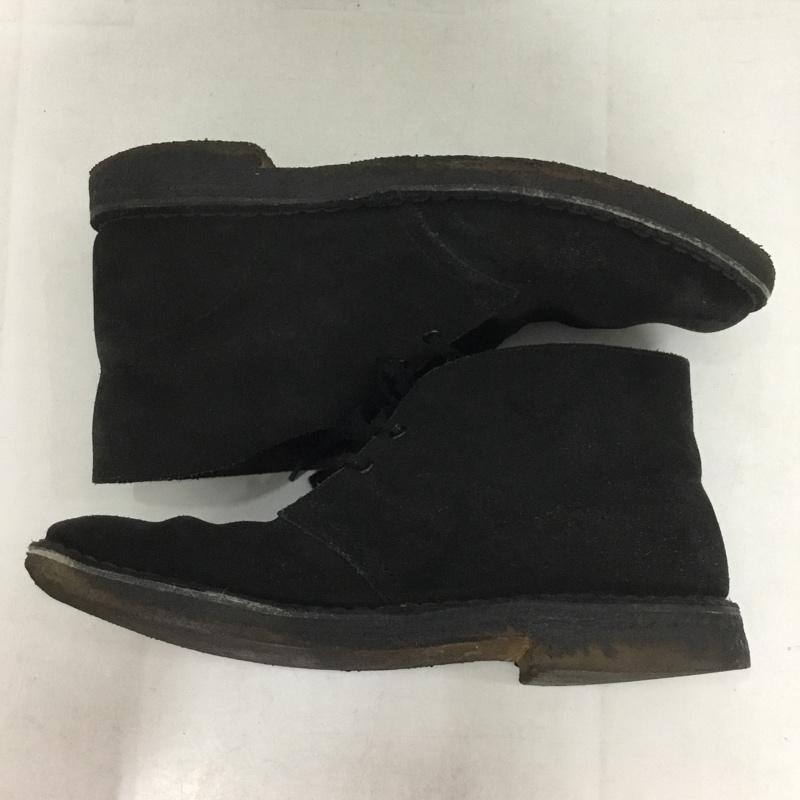 クラークス Clarks ブーツ ショートブーツ 60934281 デザートブーツ UK7.5 US：8.5 無地 黒 / ブラック /  メンズ USED 古着 中古 10140025