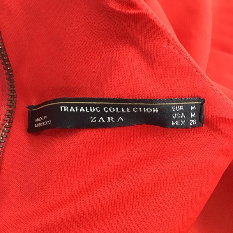 ザラ ZARA TRAFALUC ワンピース ミニスカート ノースリーブワンピース ミニワンピース タイトワンピース M 無地 赤 / レッド /  レディース USED 古着 中古 10128902