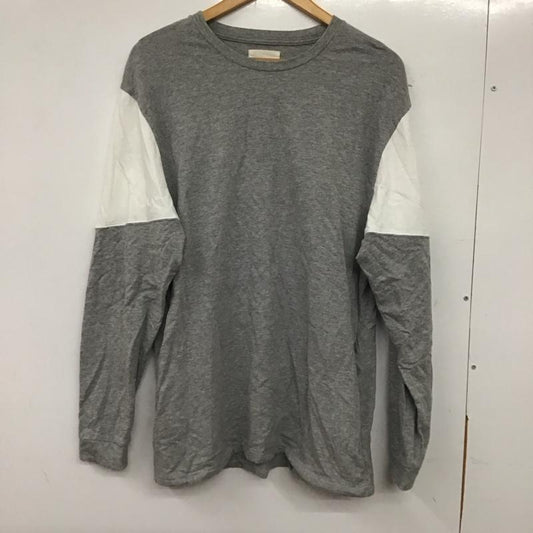 トニータイズサン TONY TAIZSUN カットソー 長袖 長袖カットソー 無地カットソー クルーネック L 無地 白 / ホワイト / X 灰 / グレー /  メンズ USED 古着 中古 10138149