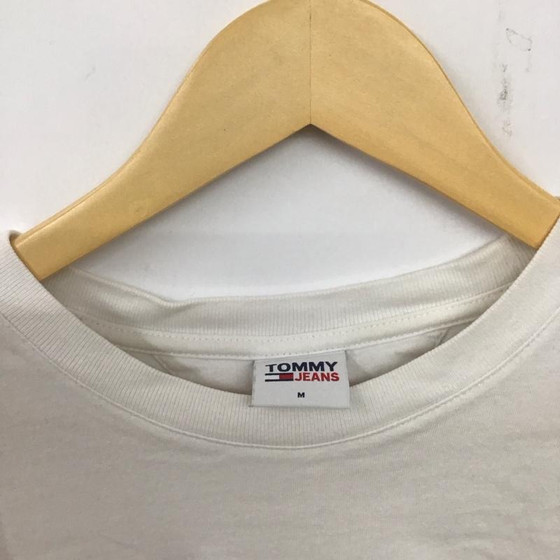 トミー ジーンズ TOMMY JEANS Tシャツ 半袖 半袖カットソー プリントTシャツ クルーネックカットソー M ロゴ、文字 白 / ホワイト /  メンズ USED 古着 中古 10139765