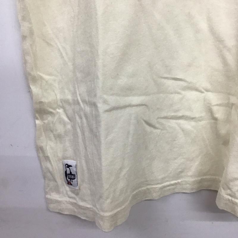 チャムス CHUMS Tシャツ 半袖 半袖カットソー プリントTシャツ クルーネックカットソー L プリント アイボリー / アイボリー /  メンズ USED 古着 中古 10145890