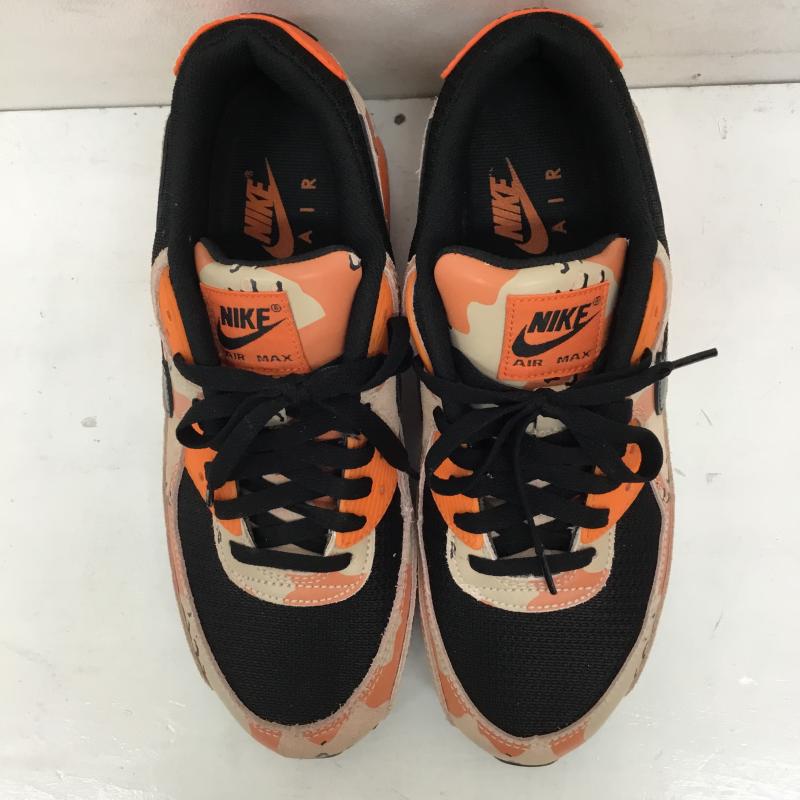 ナイキ NIKE スニーカー スニーカー IF1721-201 Air Max 90 PRM Camo/Bio Beige/Safety Orange 27.0cm カモフラージュ柄・迷彩 黒 / ブラック / X 橙 / オレンジ /  メンズ USED 古着 中古 10141697