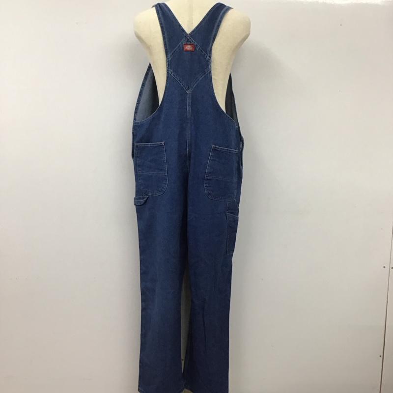 ディッキーズ Dickies サロペット・オーバーオール サロペット、オーバーオール デニム 8396SNB 42×32 ロゴ、文字 青 / ブルー /  メンズ USED 古着 中古 10112925