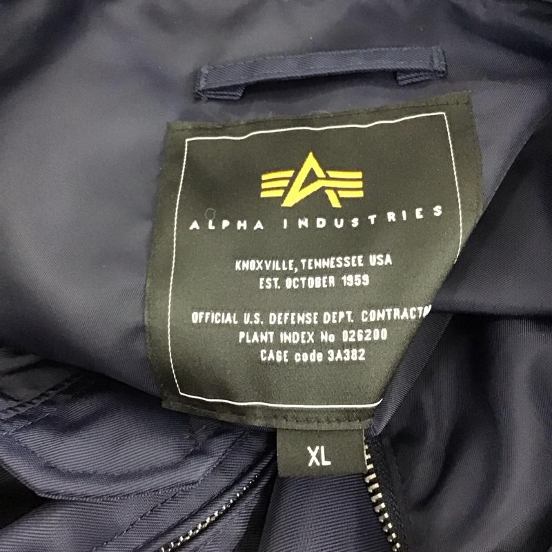 アルファインダストリー Alpha Industries ジャケット、上着 ジャンパー、ブルゾン ta0229-9067 XL 無地 紺 / ネイビー /  メンズ USED 古着 中古 10120534
