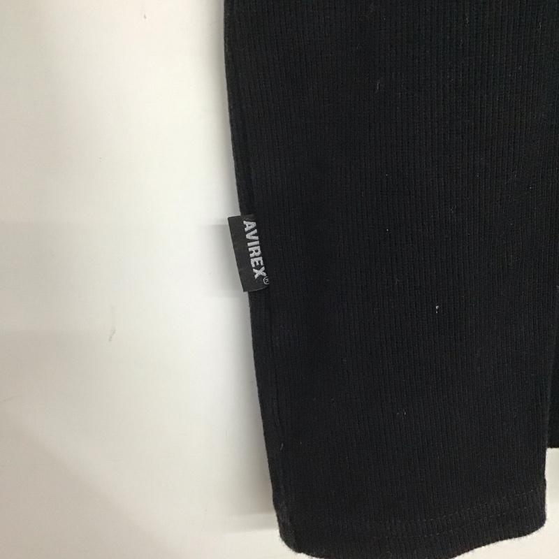 アヴィレックス AVIREX カットソー 長袖 長袖カットソー 無地カットソー クルーネック M 無地 黒 / ブラック /  メンズ USED 古着 中古 10143478