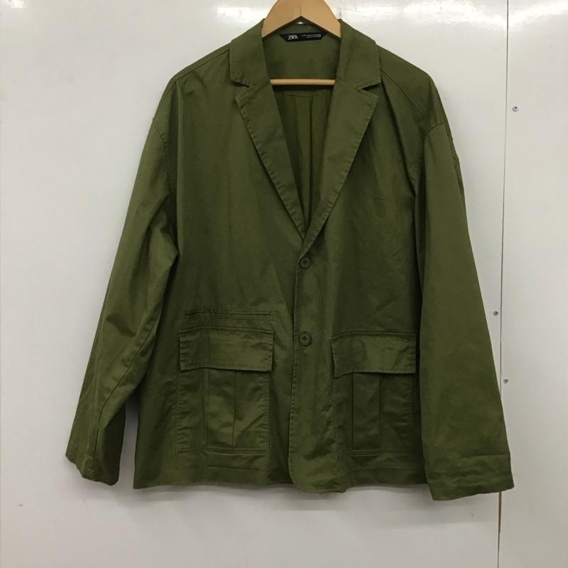 ザラ ZARA ジャケット、上着 ジャケット、ブレザー カジュアルジャケット アウター カラージャケット M 無地 カーキ / カーキ /  メンズ USED 古着 中古 10137520