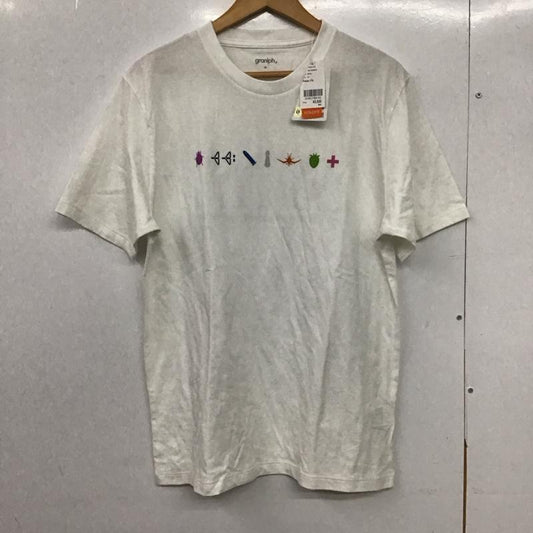 グラニフ graniph Tシャツ 半袖 半袖カットソー プリントTシャツ クルーネックカットソー M プリント 白 / ホワイト /  メンズ USED 古着 中古 10150885
