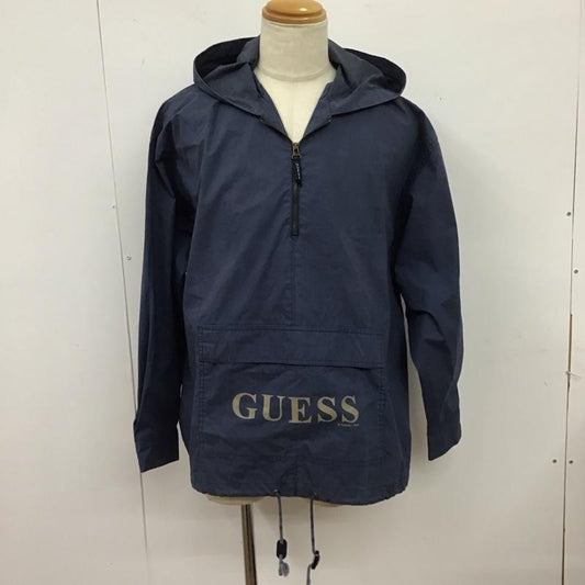 ゲス Guess ジャケット、上着 ジャケット、ブレザー 90s アノラック パーカージャケット ジップアップネック L ロゴ、文字 紺 / ネイビー /  メンズ USED 古着 中古 10125032