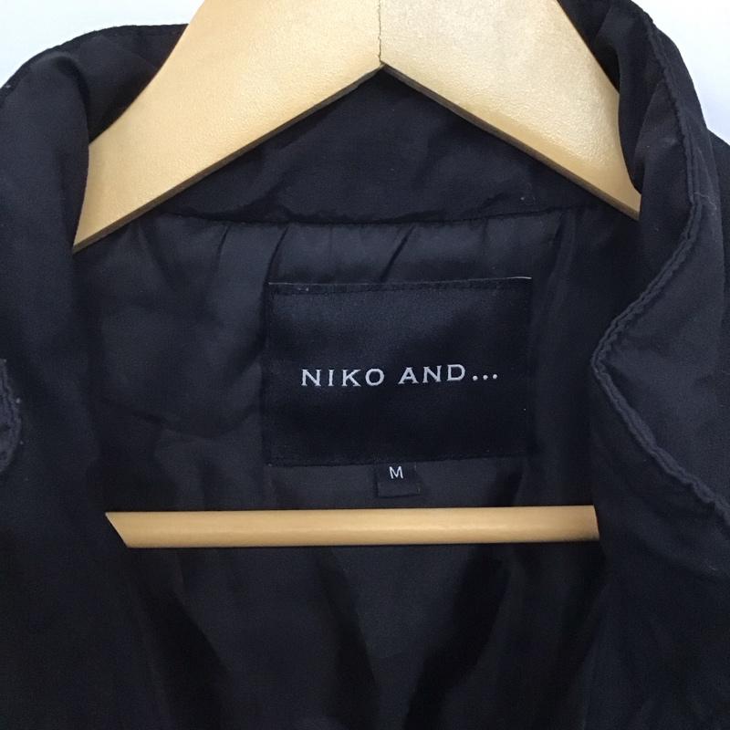 ニコアンド niko and... ベスト ベスト ジップアップベスト ダウンベスト ノースリーブ スタンドネック M 無地 黒 / ブラック /  メンズ USED 古着 中古 10144468