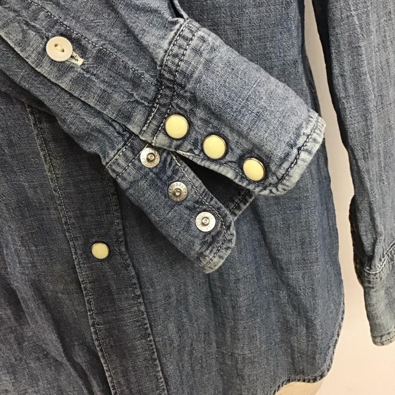 フォーティーファイブアールピーエム 45RPM シャツ、ブラウス 長袖 長袖シャツ デニムシャツ カジュアルシャツ カラーシャツ 3 無地 インディゴ / インディゴ /  メンズ USED 古着 中古 10106833