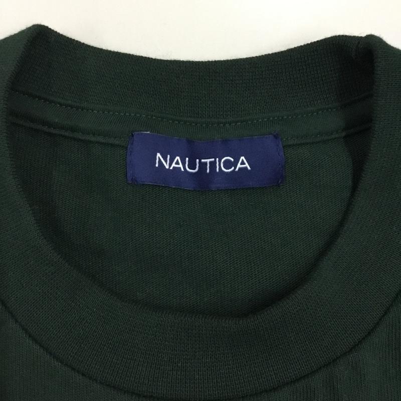 ノーティカ NAUTICA Tシャツ 半袖 半袖カットソー プリントTシャツ クルーネックカットソー S ロゴ、文字 緑 / グリーン /  メンズ USED 古着 中古 10114359