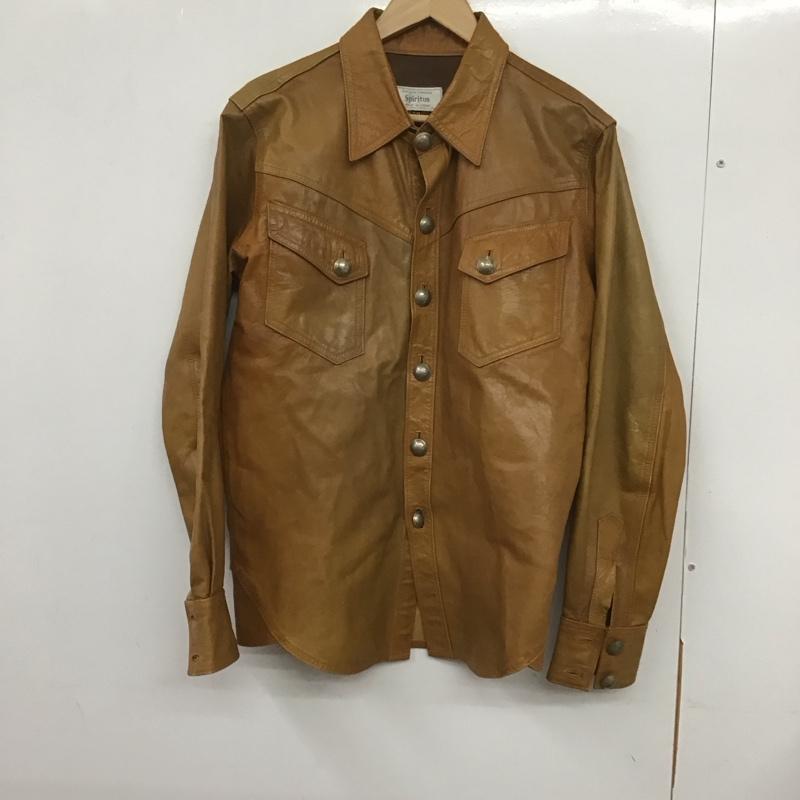 オールドコインカンパニースピリタス Old Coin Company Spiritus シャツ、ブラウス 長袖 無地 茶 / ブラウン /  メンズ USED 古着 中古 10133340