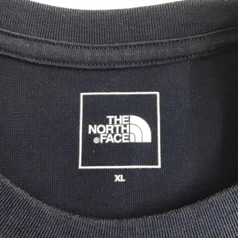 ザノースフェイス THE NORTH FACE Tシャツ 半袖 NT32349 半袖Tシャツ 半袖カットソー プリントTシャツ XL ロゴ、文字 紺 / ネイビー /  メンズ USED 古着 中古 10109771