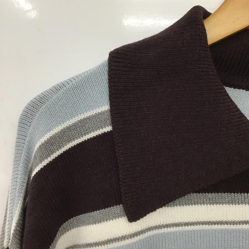 ローリーズファーム LOWRYS FARM ニット、セーター 長袖 長袖ニットカットソー カラーネック セーター FREE ボーダー柄 マルチカラー / マルチカラー /  レディース USED 古着 中古 10147642