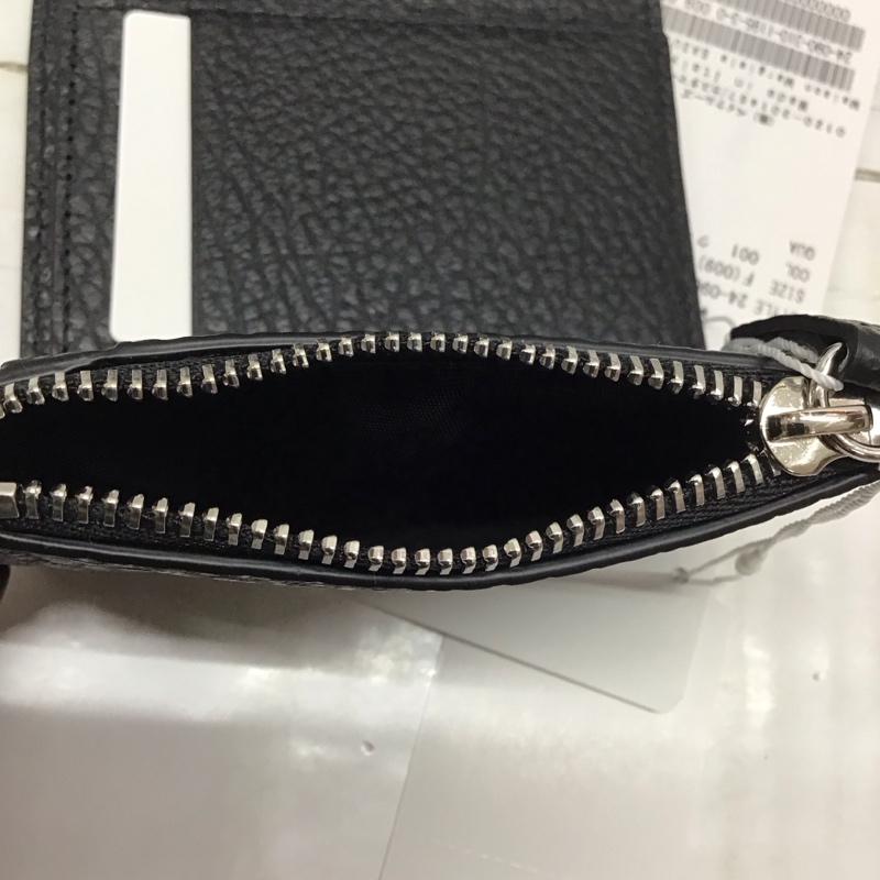 メゾン マルジェラ Maison Margiela 財布 コンパクト財布 三つ折り SA3UI0010 タグ付き 箱有 無地 黒 / ブラック /  メンズ USED 古着 中古 10118897