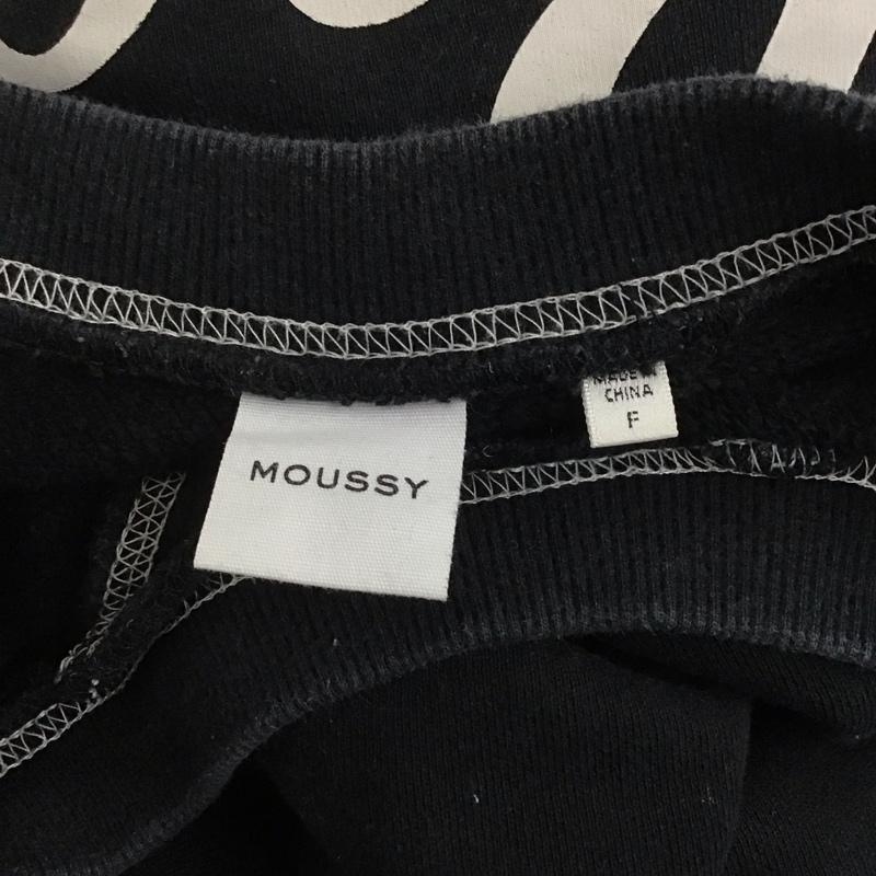 マウジー MOUSSY トレーナー 長袖 010ca590-5920 ROASTPRINTプルオーバー 長袖スウェット FREE ロゴ、文字 黒 / ブラック /  レディース USED 古着 中古 10125716