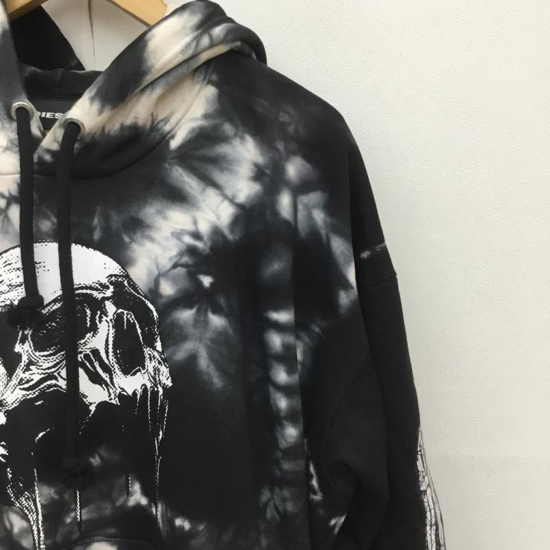 ディーゼル DIESEL パーカー 長袖 S-ALBY-Y タイダイ　スカル M 総柄 X スカル 黒 / ブラック /  メンズ USED 古着 中古 10112605