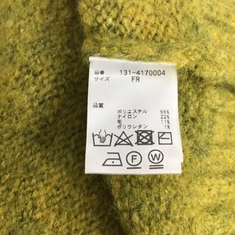 フリーズマート FREE S MART ニット、セーター 長袖 131-4170004 ウール混シャギークルーニット FREE 無地 黄 / イエロー / X 緑 / グリーン /  レディース USED 古着 中古 10143793
