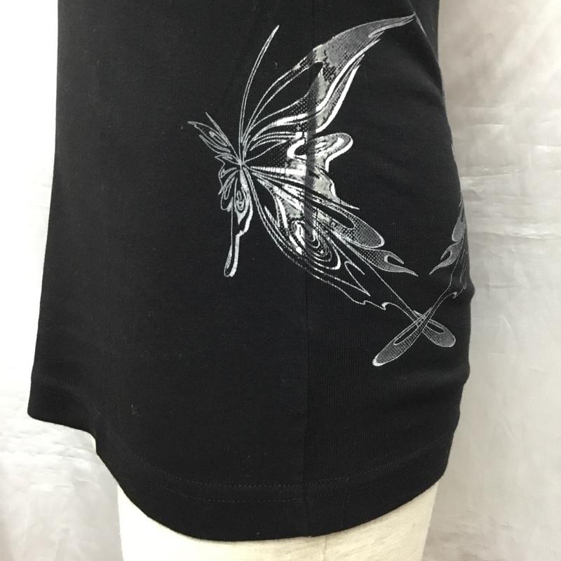 キリュウキリュウ kiryuyrik Tシャツ 半袖 半袖カットソー プリントTシャツ クルーネックカットソー S ロゴ、文字 黒 / ブラック /  メンズ USED 古着 中古 10120704