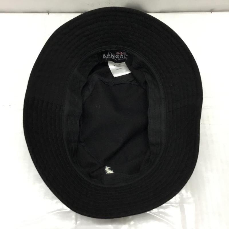 カンゴール KANGOL 帽子 ハット K4224HT WASHED BUCKET バケットハット ロゴ、文字 黒 / ブラック /  メンズ USED 古着 中古 10114733