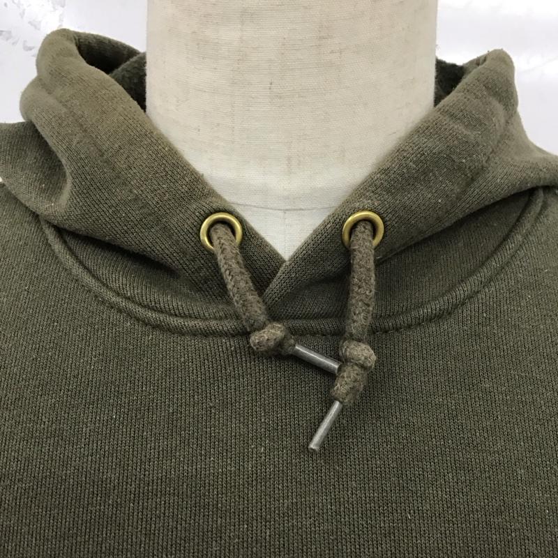 カーハート Carhartt パーカー 長袖 TS0121 プルオーバー 裏起毛 L ワンポイント カーキ / カーキ /  メンズ USED 古着 中古 10121333