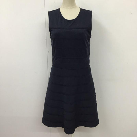 セオリー theory ワンピース ひざ丈スカート 01-4105034 ノースリーブ 2 無地 紺 / ネイビー /  レディース USED 古着 中古 10114436
