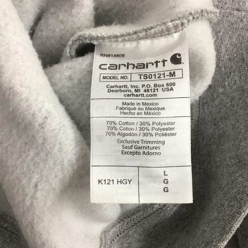 カーハート Carhartt パーカー 長袖 長袖パーカー プルオーバーパーカー スウェット L ロゴ、文字 灰 / グレー /  メンズ USED 古着 中古 10140507