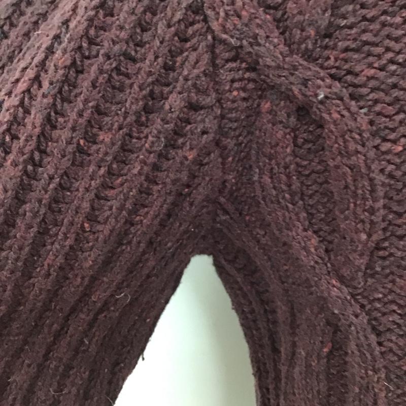エルエルビーン L.L.Bean ニット、セーター 長袖 S 無地 えんじ / ワインレッド /  メンズ USED 古着 中古 10111369