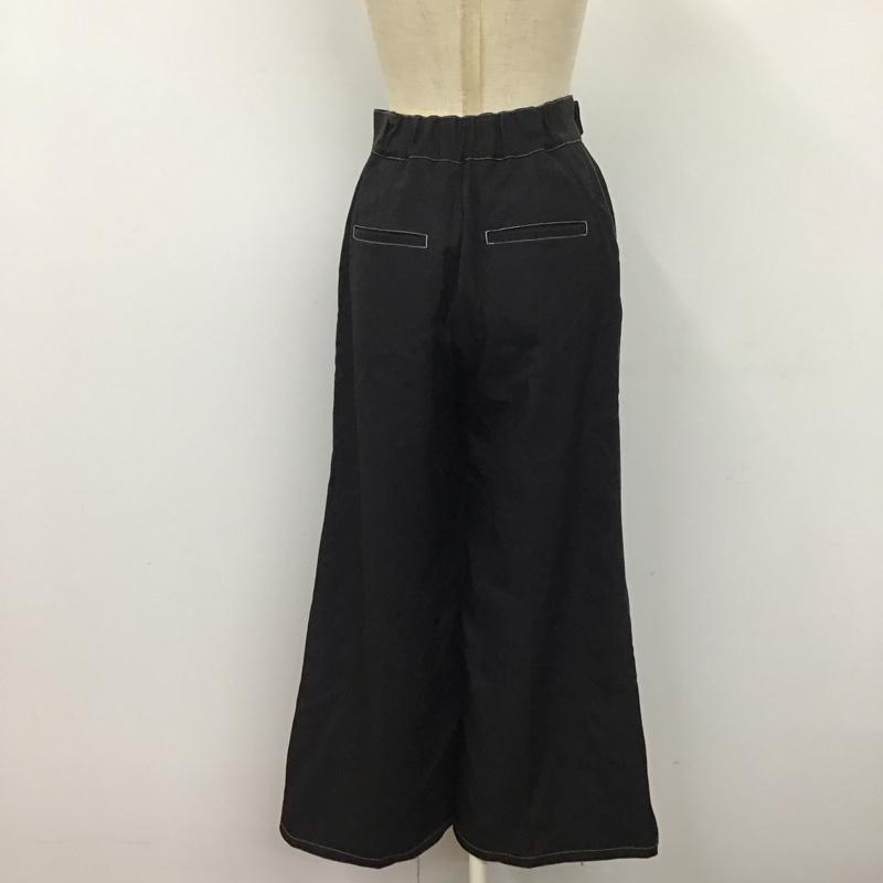 ハレ HARE ボトムス ボトムス HAL05215AD ワイドパンツ センタープレス ステッチ FREE 無地 黒 / ブラック /  レディース USED 古着 中古 10120159