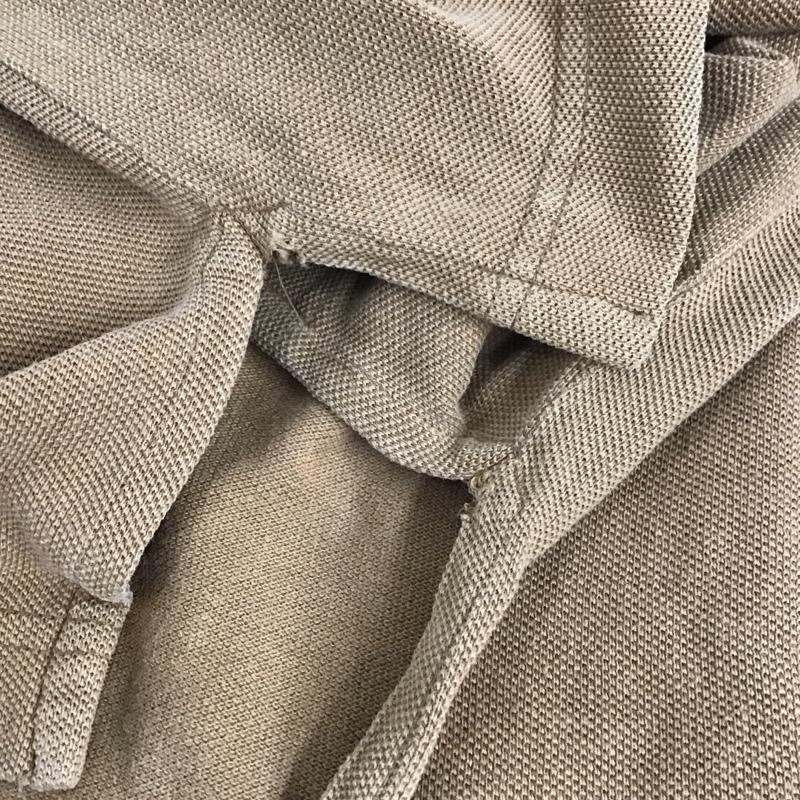 カルバン・クライン Calvin Klein ポロシャツ 半袖 半袖ポロシャツ 半袖カットソー カラーシャツ L ロゴ、文字 茶 / ブラウン /  メンズ USED 古着 中古 10131112