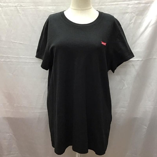 リーバイス Levi s Tシャツ 半袖 39185‐0008 クルーネック L ロゴ、文字 黒 / ブラック /  レディース USED 古着 中古 10115534