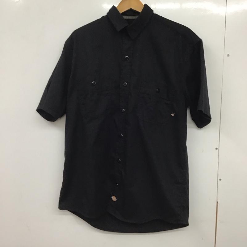 ディッキーズ Dickies シャツ、ブラウス 半袖 半袖シャツ 無地シャツ ポケットシャツ M 無地 黒 / ブラック /  メンズ USED 古着 中古 10137500