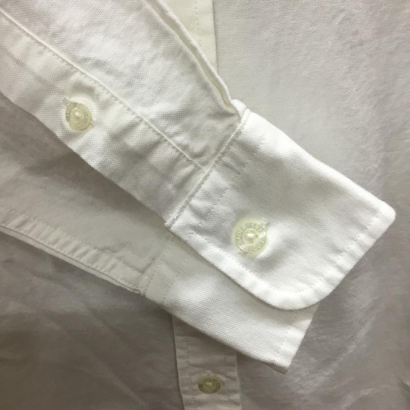 エディーバウアー Eddie Bauer シャツ、ブラウス 長袖 オックスフォード タグ付き S 無地 白 / ホワイト /  メンズ USED 古着 中古 10116082