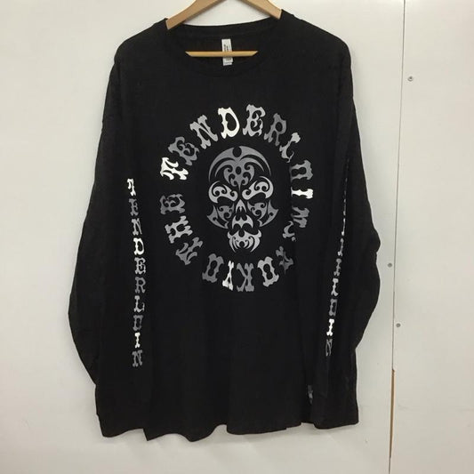 テンダーロイン TENDERLOIN カットソー 長袖 長袖カットソー プリントカットソー クルーネック XL プリント 黒 / ブラック /  メンズ USED 古着 中古 10133080