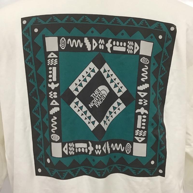ザノースフェイス THE NORTH FACE Tシャツ 半袖 NT82431 ショートスリーブレトロバンダナロゴティー 半袖カットソー プリントTシャツ M ロゴ、文字 白 / ホワイト /  メンズ USED 古着 中古 10120323